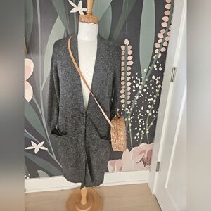 Long Grey Marino Wool Wilfred Aritza Oversize Cartigan